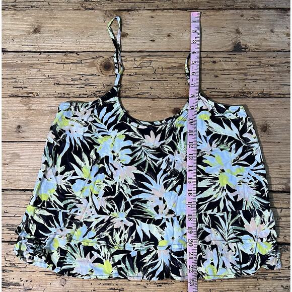 Volcom Women’s Size XS Black Floral Spaghetti Strap Top - NWOT - Picture 4 of 8